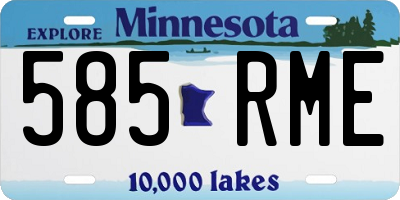 MN license plate 585RME