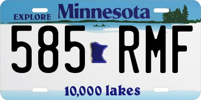 MN license plate 585RMF