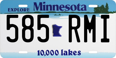 MN license plate 585RMI