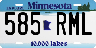 MN license plate 585RML