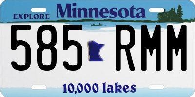 MN license plate 585RMM