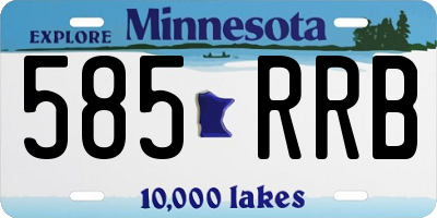 MN license plate 585RRB