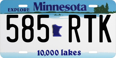MN license plate 585RTK