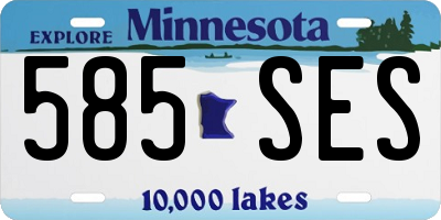 MN license plate 585SES