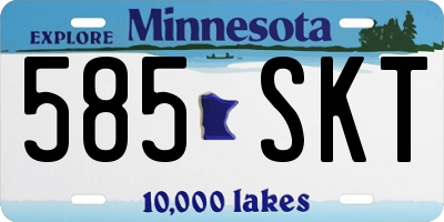 MN license plate 585SKT