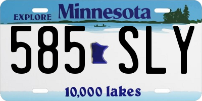MN license plate 585SLY