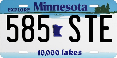 MN license plate 585STE