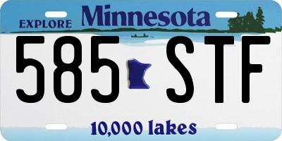 MN license plate 585STF