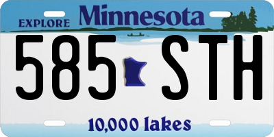 MN license plate 585STH