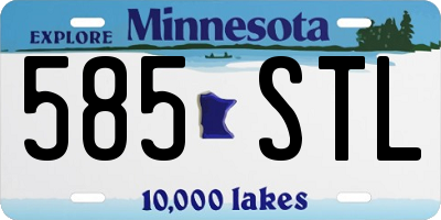 MN license plate 585STL
