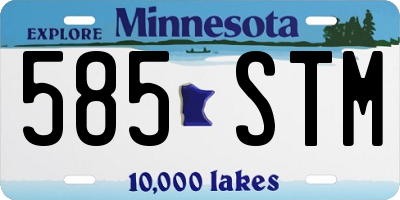MN license plate 585STM