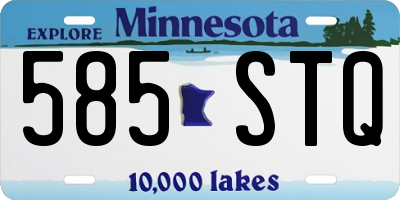 MN license plate 585STQ