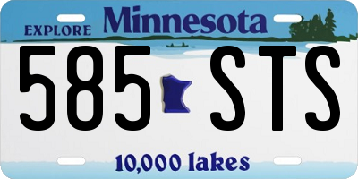 MN license plate 585STS