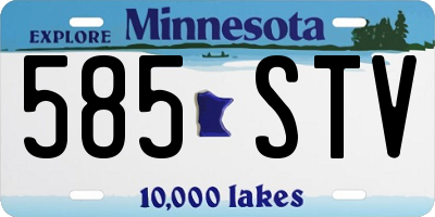 MN license plate 585STV