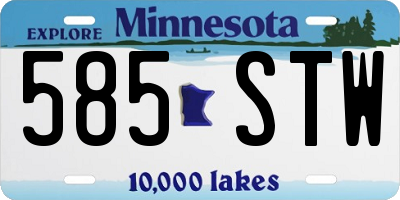 MN license plate 585STW