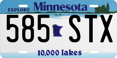 MN license plate 585STX