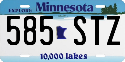 MN license plate 585STZ