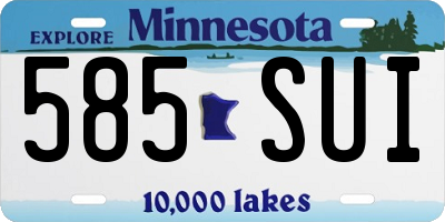 MN license plate 585SUI