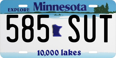 MN license plate 585SUT