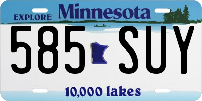 MN license plate 585SUY