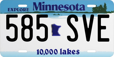 MN license plate 585SVE