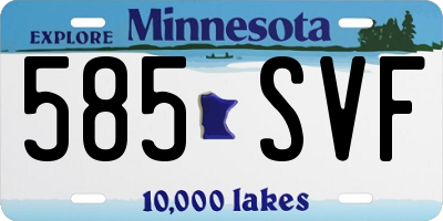 MN license plate 585SVF