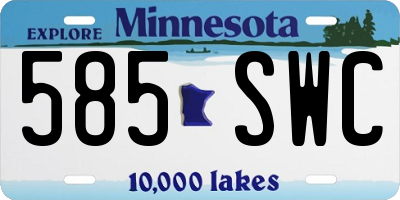 MN license plate 585SWC