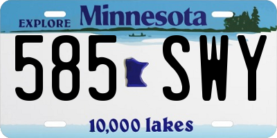 MN license plate 585SWY
