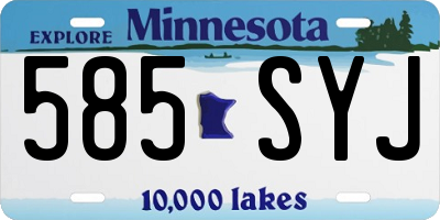 MN license plate 585SYJ