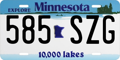 MN license plate 585SZG