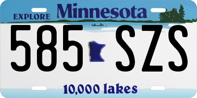MN license plate 585SZS