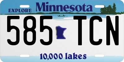 MN license plate 585TCN