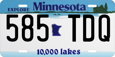 MN license plate 585TDQ
