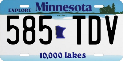 MN license plate 585TDV