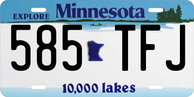 MN license plate 585TFJ