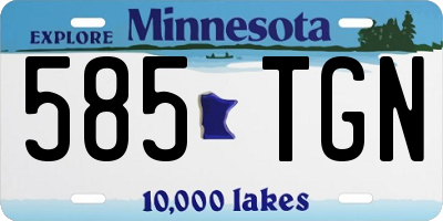 MN license plate 585TGN