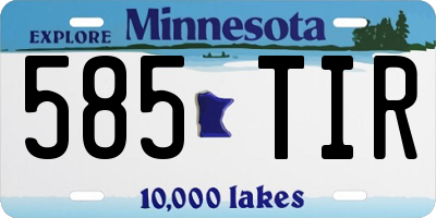 MN license plate 585TIR