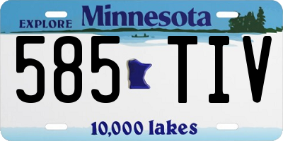 MN license plate 585TIV