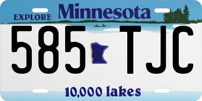 MN license plate 585TJC