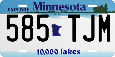 MN license plate 585TJM