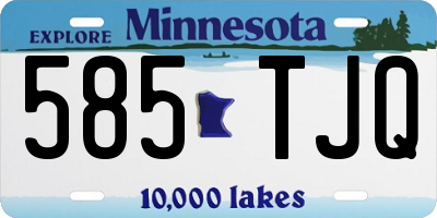 MN license plate 585TJQ