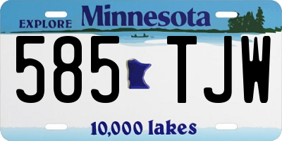 MN license plate 585TJW