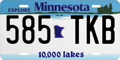 MN license plate 585TKB