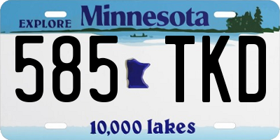 MN license plate 585TKD