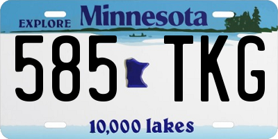MN license plate 585TKG