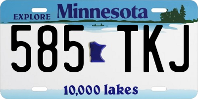 MN license plate 585TKJ
