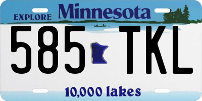 MN license plate 585TKL