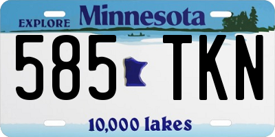 MN license plate 585TKN
