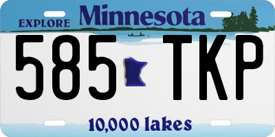 MN license plate 585TKP