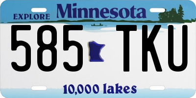MN license plate 585TKU